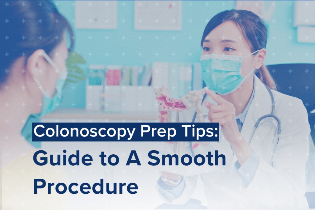 Female doctor explaining an anatomical model of the uterus to a patient in a clinical setting. The doctor points to different parts of the model, engaging the patient in a discussion about reproductive health. A laptop and notebook are on the table, indicating a professional consultation. Colonoscopy Prep.